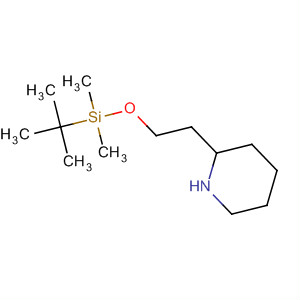Structure of Piperidine, 2-[2-[[(1,1-dimethylethyl)dimethylsilyl]oxy]ethyl]-