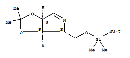 Structure of 4H-1,3-Dioxolo4,5-cpyrrole, 4-(1,1-dimethylethyl)dimethylsilyloxymethyl-3a,6a-dihydro-2,2-dimethyl-, (3aR,4R,6aS)-
