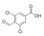 Structure of 3,5-dichloro-4-formylbenzoic acid