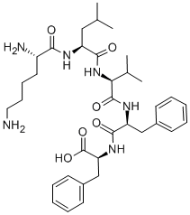 Structure of H-LYS-LEU-VAL-PHE-PHE-OH