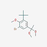2-溴-6-叔丁基-4(1,1-二甲氧基乙基)苯甲醚结构式