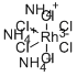 Structure of Ammonium hexachlororhodate(III)