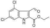 Structure of ETHYL 4,6-DICHLORO-3-FORMYL-1H-INDOLE-2-CARBOXYLATE