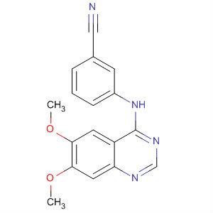 Structure of Benzonitrile, 3-[(6,7-dimethoxy-4-quinazolinyl)amino]-