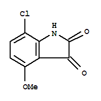 7-chloro-4-methoxy-1H-indole-2,3-dione结构式