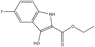 Structure of ethyl 5-fluoro-3-hydroxy-1H-indole-2-carboxylate
