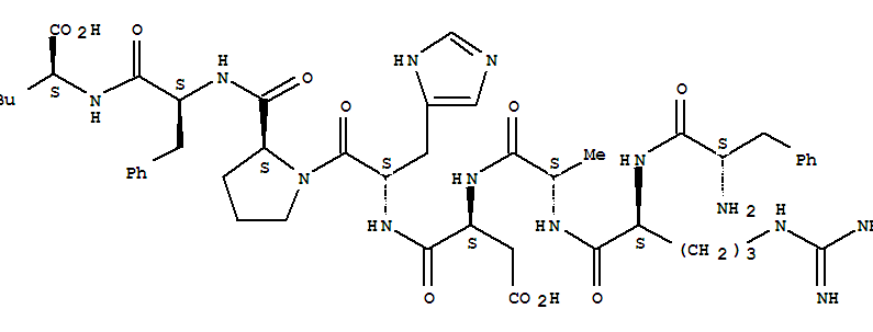 Structure of H-PHE-ARG-ALA-ASP-HIS-PRO-PHE-LEU-OH