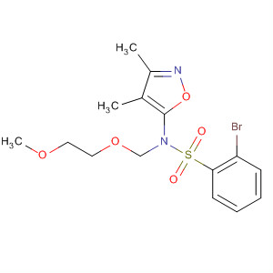 Structure of Benzenesulfonamide,2-bromo-N-(3,4-dimethyl-5-isoxazolyl)-N-[(2-methoxyethoxy)methyl]-