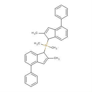 Structure of 1H-indene, 1,1'-(dimethylsilylene)bis[2-methyl-4-phenyl-