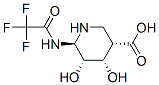 Structure of 4,5-Dihydroxy-6-((trifluoroacetyl)amino)-3-piperidinecarboxylic acid ( 3S-(3alpha,4alpha,5alpha,6beta))-