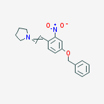 Pyrrolidine, 1-[(1E)-2-[2-nitro-4-(phenylmethoxy)phenyl]ethenyl]-结构式