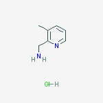 Structure of 1-(3-Methyl-2-pyridinyl)methanamine hydrochloride (1:1)