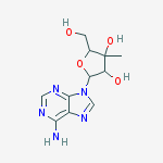 5-(6-aminopurin-9-yl)-2-(hydroxymethyl)-3-methyloxolane-3,4-diol结构式