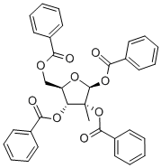 Structure of 1,2,3,5-Tetra-O-benzoyl-2-C-methyl-beta-D-ribofuranose