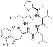 Structure of CYCLO(-D-SER-PRO-D-VAL-LEU-D-TRP)
