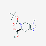 Structure of (6s)-5-[(2-methylpropan-2-yl)oxycarbonyl]-3,4,6,7-tetrahydroimidazo[4,5-c]pyridine-6-carboxylic Acid