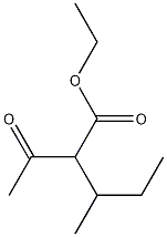 Structure of 2-Acetyl-3-methylvaleric acid ethyl ester