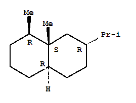 Structure of [1R,4aβ,(+)]-Decahydro-1α,8aα-dimethyl-7β-(1-methylethyl)naphthalene