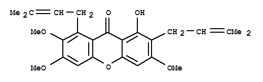 Chemical structure of Fuscaxanthone C
