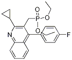 Structure of P-[[2-Cyclopropyl-4-(4-fluorophenyl)-3-quinolinyl]methyl]phosphonic acid diethyl ester