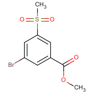 Structure of Benzoic acid, 3-bromo-5-(methylsulfonyl)-, methyl ester