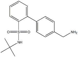 Structure of [1,1'-Biphenyl]-2-sulfonamide, 4'-(aminomethyl)-N-(1,1-dimethylethyl)-