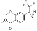 2-METHOXY-4-[3-(TRIFLUOROMETHYL)-3H-DIAZIRIN-3-YL]BENZOIC ACID, METHYL ESTER结构式