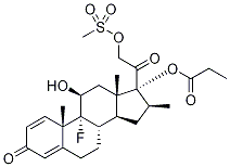 Structure of 9-Fluoro-11β,17,21-trihydroxy-16β-Methylpregna-1,4-diene-3,20-dione 21-Methanesulfonate 17-Propionate