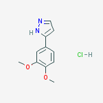 3-(3,4-Dimethoxyphenyl)-1H-pyrazole结构式