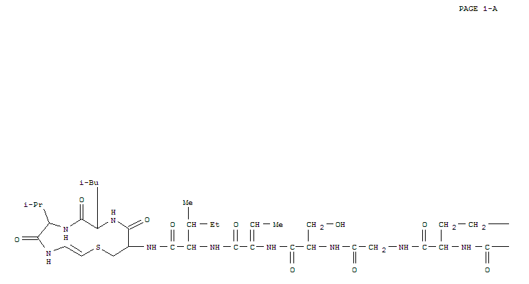 Structure of cypemycin