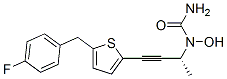 1-[(2R)-4-[5-[(4-fluorophenyl)methyl]thiophen-2-yl]but-3-yn-2-yl]-1-hydroxy-urea结构式