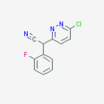 Structure of 2-(6-chloro-3-pyridazinyl)-2-(2-fluorophenyl)acetonitrile