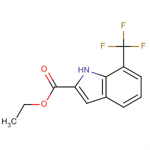 Structure of 1H-Indole-2-carboxylic acid, 7-(trifluoromethyl)-, ethyl ester
