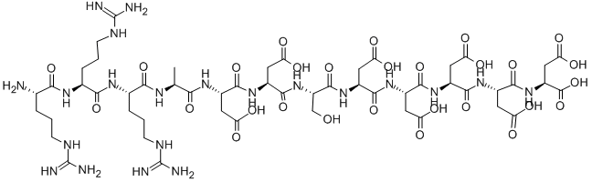 Structure of H-ARG-ARG-ARG-ALA-ASP-ASP-SER-(ASP)-5-OH