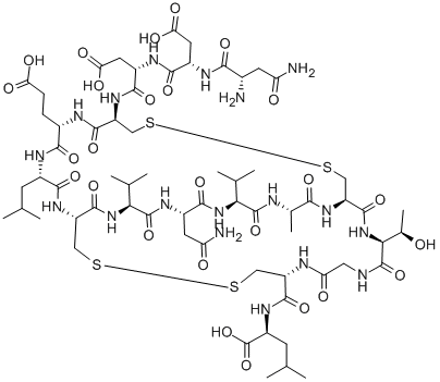 Structure of ASN-ASP-ASP-CYS-GLU-LEU-CYS-VAL-ASN-VAL-ALA-CYS-THR-GLY-CYS-LEU