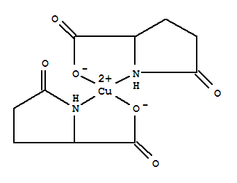 Structure of Bis(5-oxo-L-prolinato-N1,O2)copper