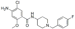 4-氨基-5-氯-N-[1-[(4-氟苯基)甲基]-4-哌啶基]-2-甲氧基苯甲酰胺结构式