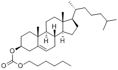 Structure of CHOLESTEROL N-HEXYL CARBONATE