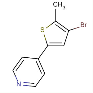 Pyridine, 4-(4-bromo-5-methyl-2-thienyl)-结构式