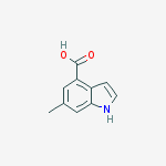 6-methyl-1H-indole-4-carboxylic acid结构式
