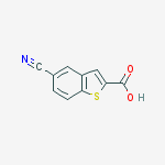 Structure of 5-cyano-1-benzothiophene-2-carboxylic acid
