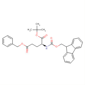 Structure of L-Glutamic acid, N-[(9H-fluoren-9-ylmethoxy)carbonyl]-,5-(1,1-dimethylethyl) 1-(phenylmethyl) ester