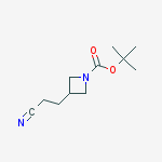 Structure of tert-butyl 3-(2-cyanoethyl)azetidine-1-carboxylate
