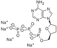 Structure of 2,3-DIDEOXYADENOSINE-5-O-(1-THIOTRIPHOSPHATE) SODIUM SALT