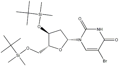 Structure of 3',5'-Bis-O-(tert-butyldimethylsilyl)-5-bromo-2'-deoxyuridine