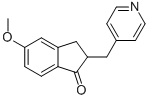 Structure of 1H-inden-1-one, 2,3-dihydro-5-methoxy-2-(4-pyridinylmethyl)-