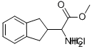 1H-INDENE-2-ACETIC ACID, A-AMINO-2,3-DIHYDRO-,METHYL ESTER,HYDROCHLORIDE (1:1)结构式