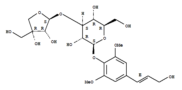 Structure of b-D-Glucopyranoside,4-(3-hydroxy-1-propenyl)-2,6-dimethoxyphenyl 3-O-D-apio-b-D-furanosyl-, (E)-