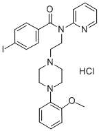 Structure of 4-IODO-N-[2-[4-(METHOXYPHENYL)-1-PIPERAZINYL]ETHYL]-N-2-PYRIDINYL-BENZAMIDE HYDROCHLORIDE