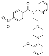 Structure of BENZAMIDE, N-[2-[4-(2-METHOXYPHENYL)-1-PIPERAZINYL]ETHYL]-4-NITRO-N-2-PYRIDINYL